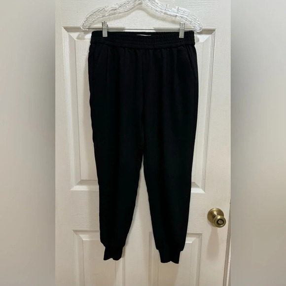 Joie Black Jogger Pants Pleated Front Pockets Comfy Work Everyday Size XS - Picture 1 of 8